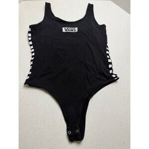 VANS Women's Girls Lingerie Bodysuit, Black, size Small